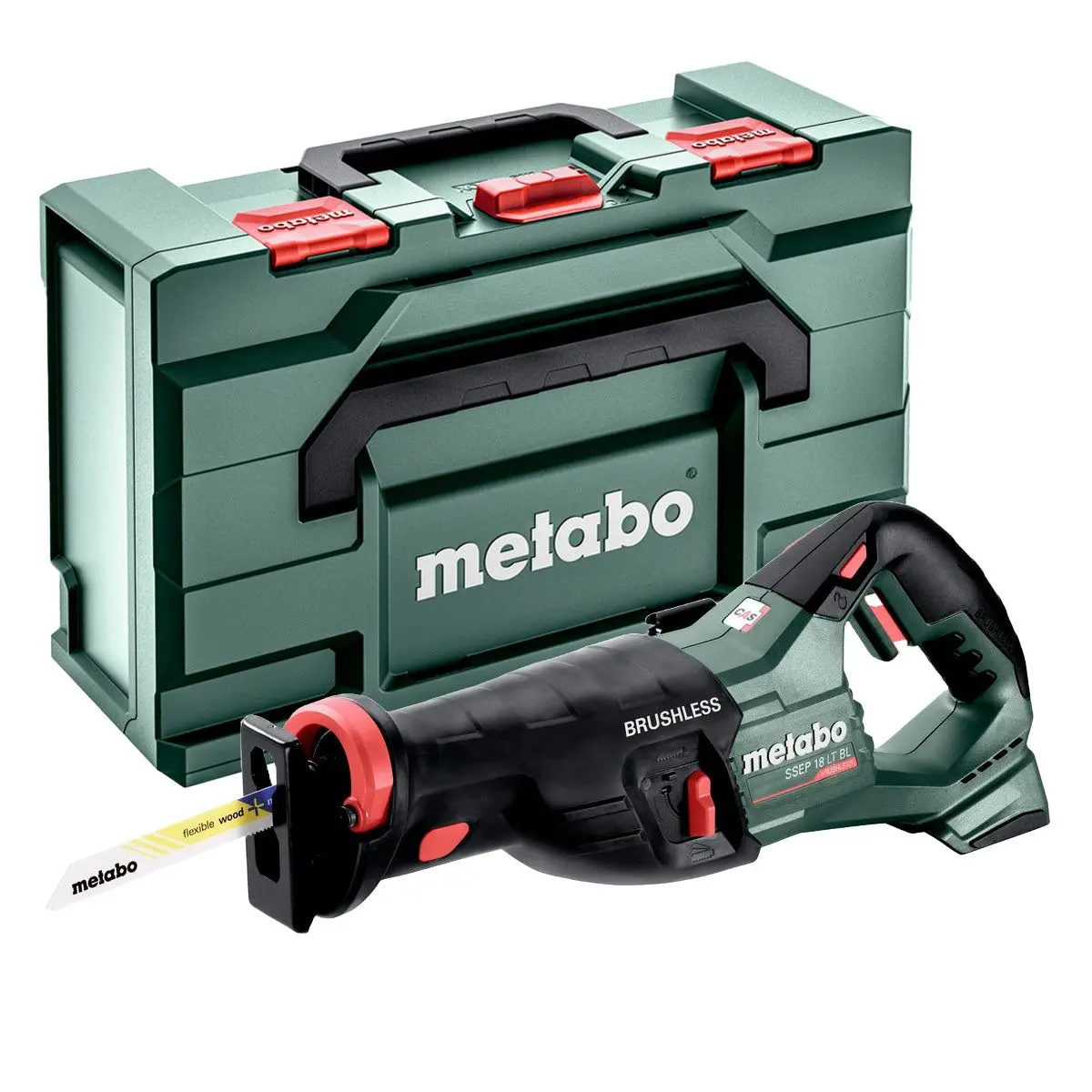 Metabo Ssep 18 Lt Bl 18V Brushless Sabre Saw Body Only & Metabox 601617840 1