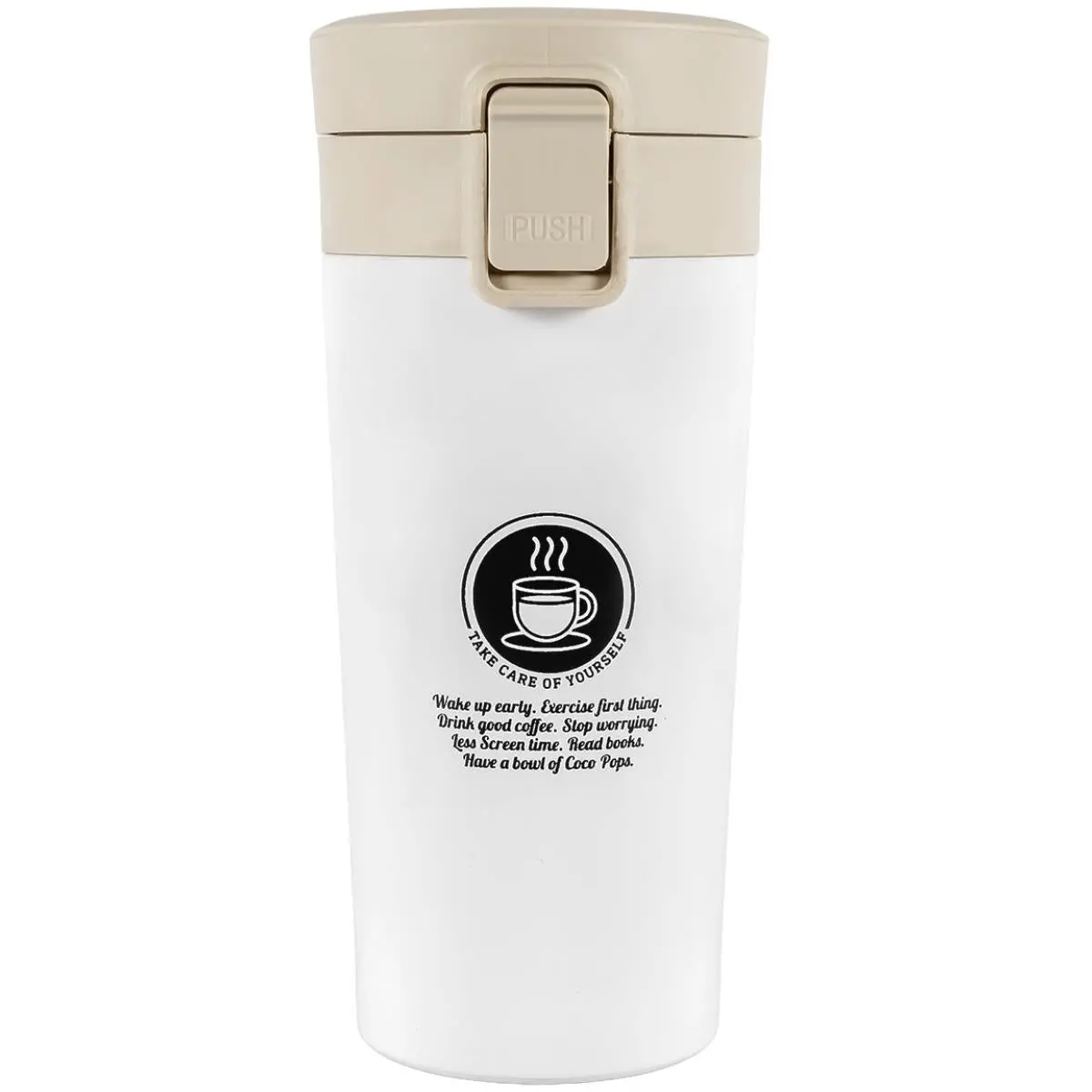 Tools4trade Stainless Steel Thermal Coffee Mug - White (360Ml) 1