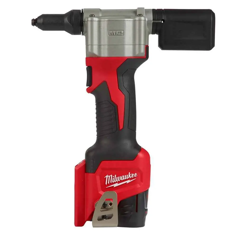 Milwaukee M12bprt-201X 12V Pop Rivet Gun With 2.0Ah Battery Charger In Case 4933464406 2
