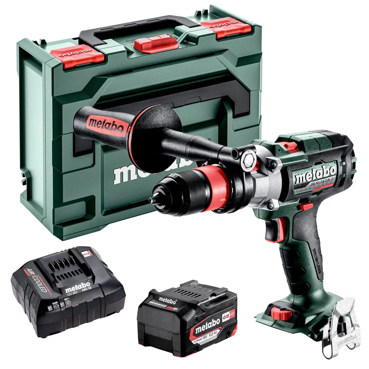 Metabo Sb 18 Ltx-3 Bl Q I 18V Brushless Combi Drill With 1 X 5.2Ah Battery Charger & Metabox 1