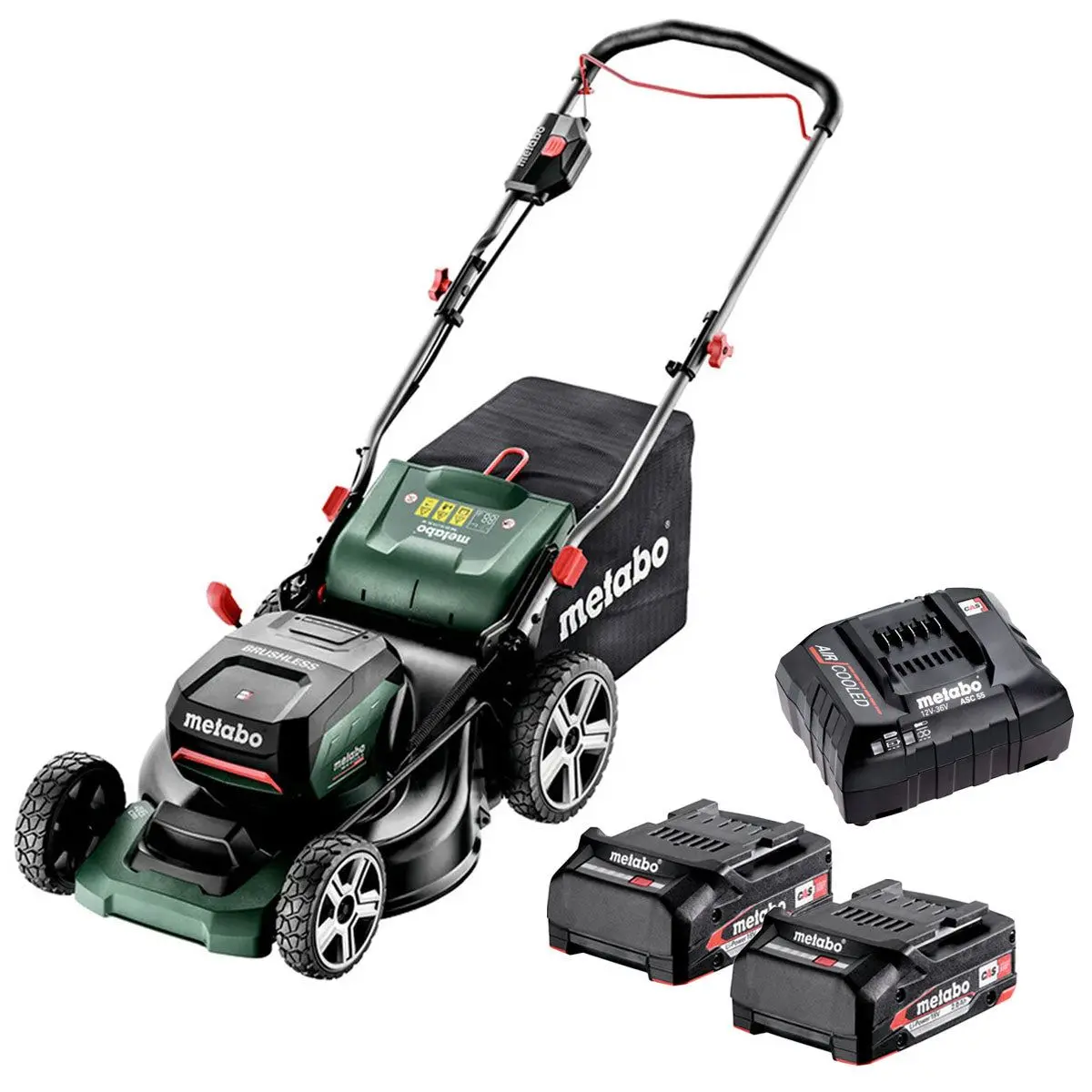 Metabo Rm 36-18 Ltx Bl 46 36V Brushless 46Cm Lawn Mower With 2 X 2.0Ah Battery & Charger 1