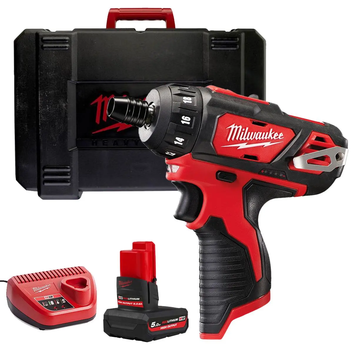 Milwaukee M12bd-0C 12V Screwdriver With 1 X 5.0Ah Battery Charger & Case 1