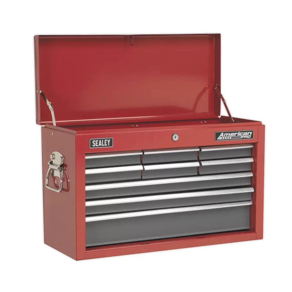 Sealey Ap22509bb 9 Drawer Topchest With Ball-Bearing Slides Red/Grey 1