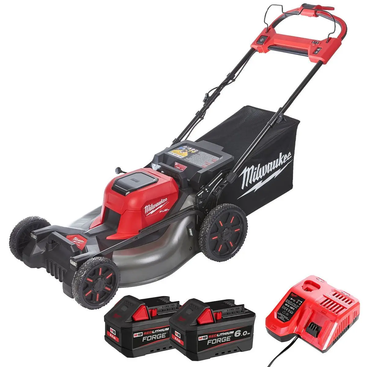 Milwaukee M18f2lm53-0 36V Fuel Brushless 53Cm Self Propelled Lawn Mower With 2 X 6.0Ah Battery & Charger 1