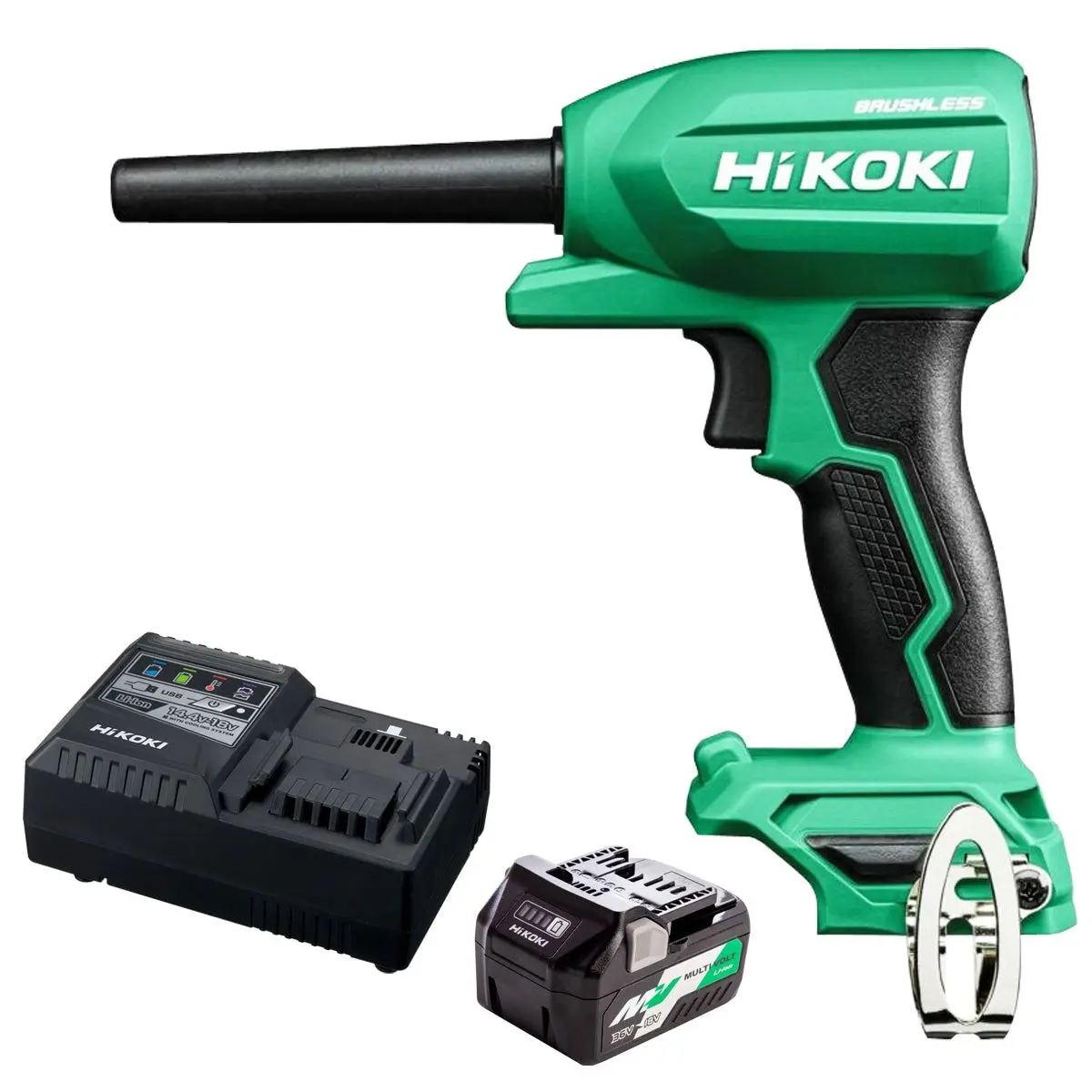 Hikoki Ra18daw4z 18V Brushless Air Duster With 1 X 2.5Ah/5.0Ah Battery & Charger 1