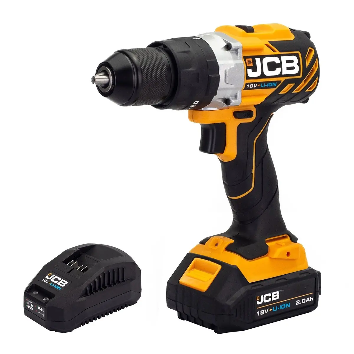 Jcb 18Blcd-2X-B 18V Brushless Variable Speed Combi Drill With 1 X 2.0Ah Battery & 1 X 2.4A Fast Charger 1