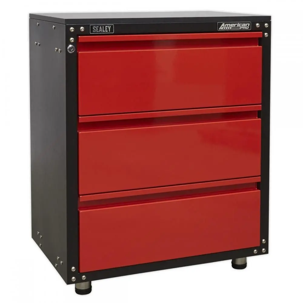 Sealey Apms82 Modular 3 Drawer Cabinet Worktop 665Mm 1
