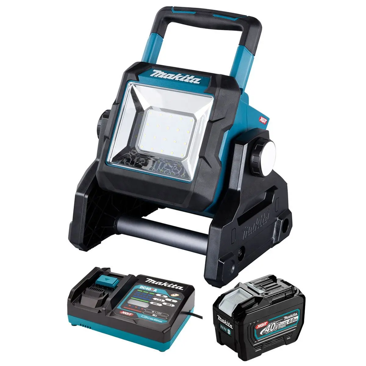 Makita Ml003g 18V / 40Vmax Lxt / Xgt Cordless Led Work Light With 1 X 8.0Ah Battery & Charger 1