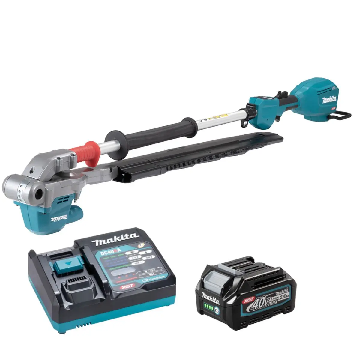 Makita Un001gz 40V Xgt Brushless Cordless Pole Hedge Trimmer With 1 X 2.5Ah Battery & Charger 1