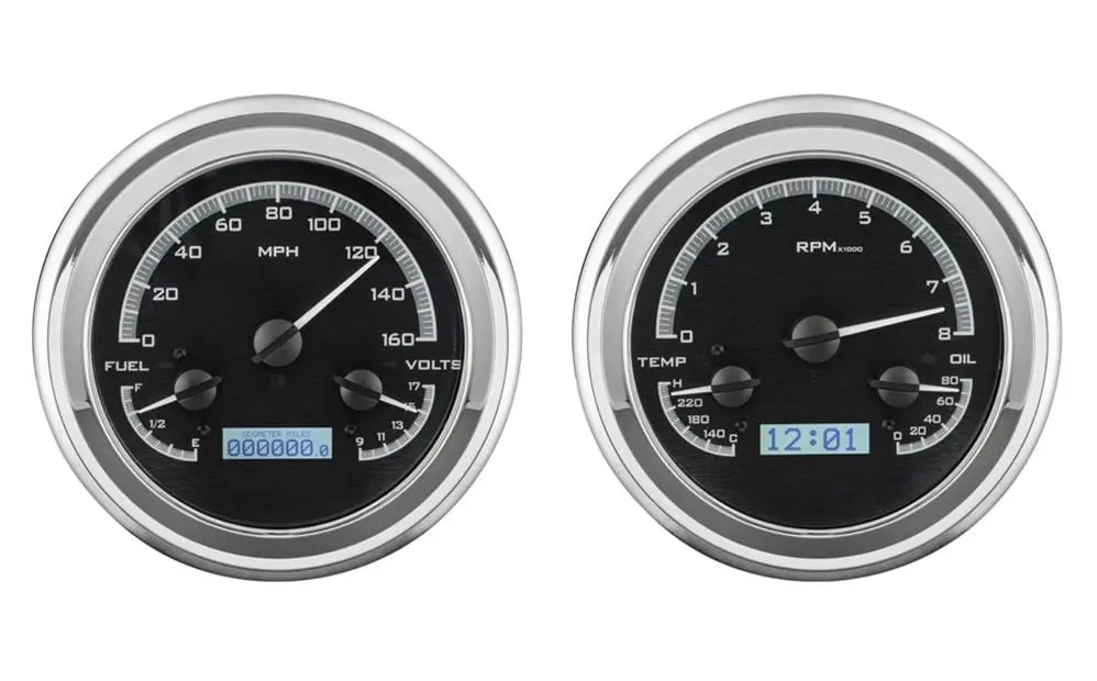 Dakota Digital Vhx-47C-Pu-K-W Direct-Fit Analog Gauge System — Full Cluster Replacement 1