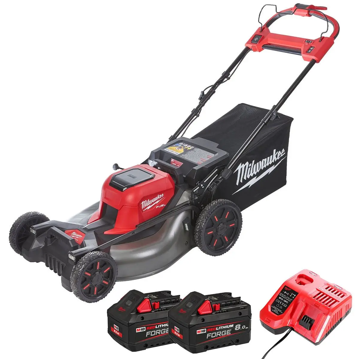 Milwaukee M18f2lm53 36V Fuel Brushless 53Cm Self Propelled Lawn Mower With 2 X 8.0Ah Battery & Charger 1