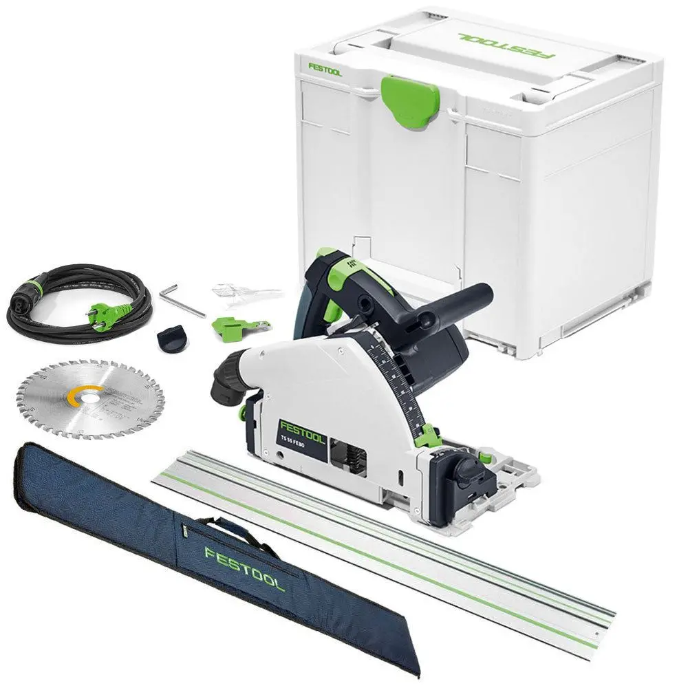 Festool Ts 55 Febq-Plus 230V Gb 160Mm Circular Plunge-Cut Saw - 576706 With Guide Rail & Guide Rail Bag 1
