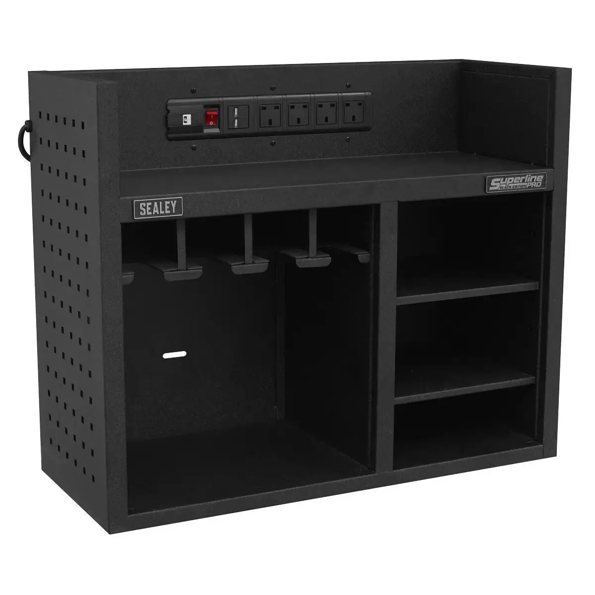 Sealey Ap30srbe Power Tool Storage Rack With Power Strip 1