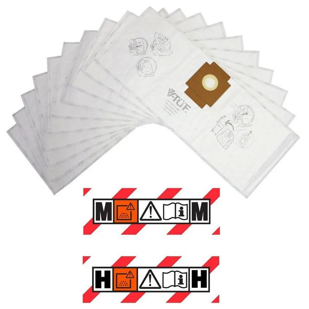 V-Tuf Vtvs7007 Dust Bag M & H Class 10 Piece Pack 1