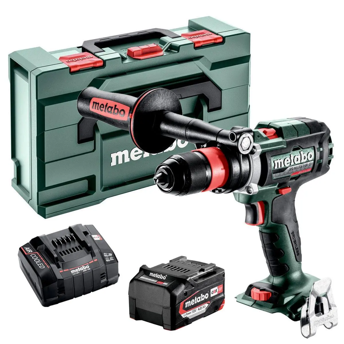 Metabo Bs 18 Ltx-3 Bl Q I 18V Brushless Drill/Driver With 1 X 4.0Ah Battery Charger & Case 1