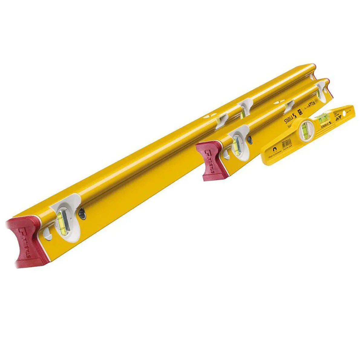 Stabila Stb-R-81S-Set R-Type 61Cm & 122Cm Spirit Levels With 81 S Rem 25Cm Torpedo Level Set - 20025 1