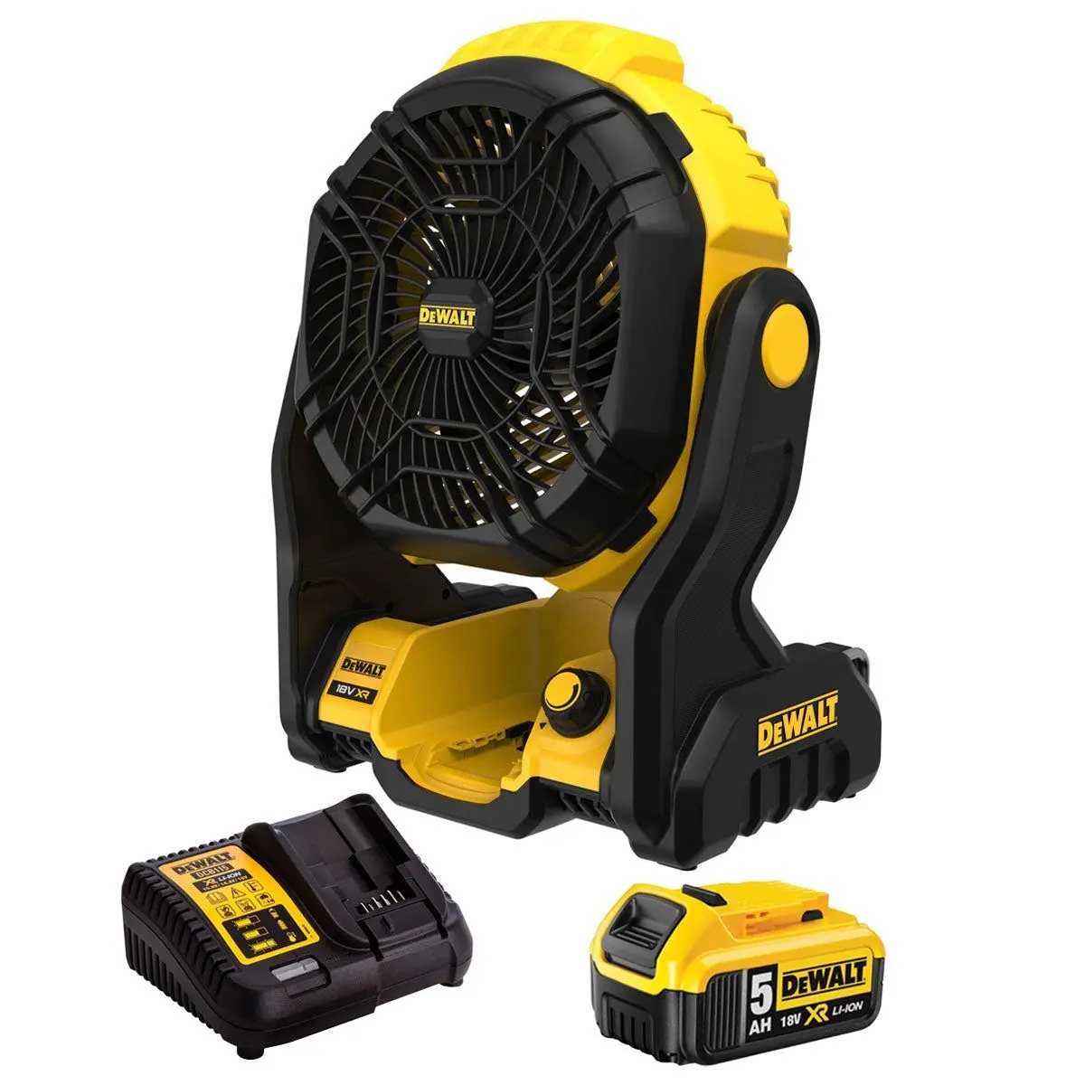 Dewalt Dce512n 18V Xr Cordless Jobsite Fan With 1 X 5.0Ah Battery & Charger 1