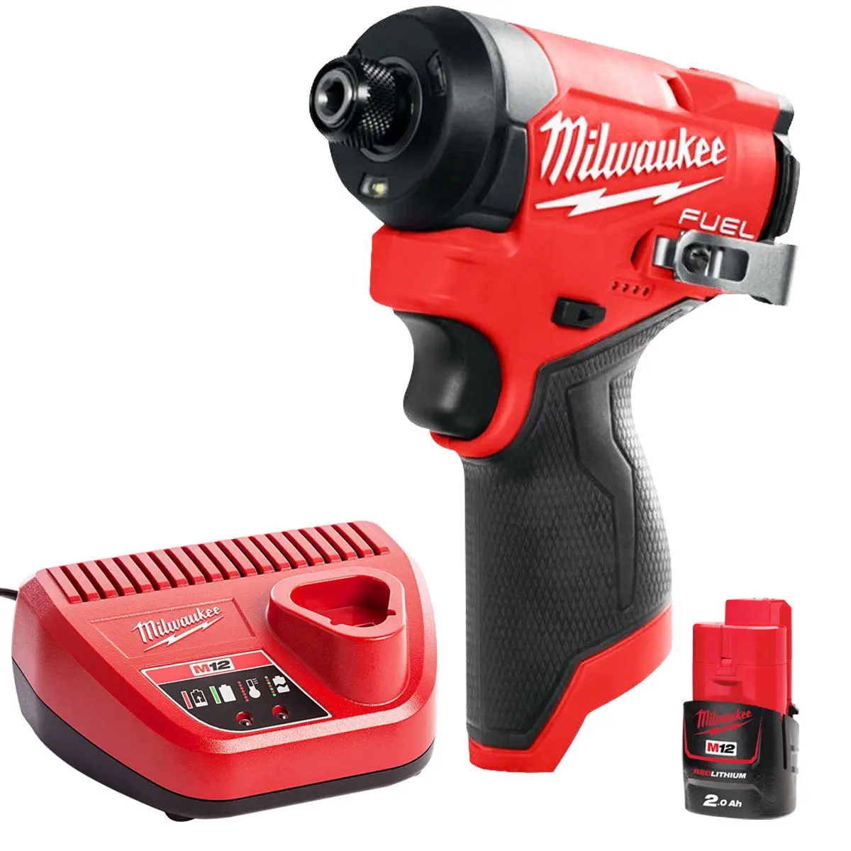 Milwaukee M12fid2-0 12V Brushless Impact Driver With 1 X 2.0Ah Battery & Charger 1