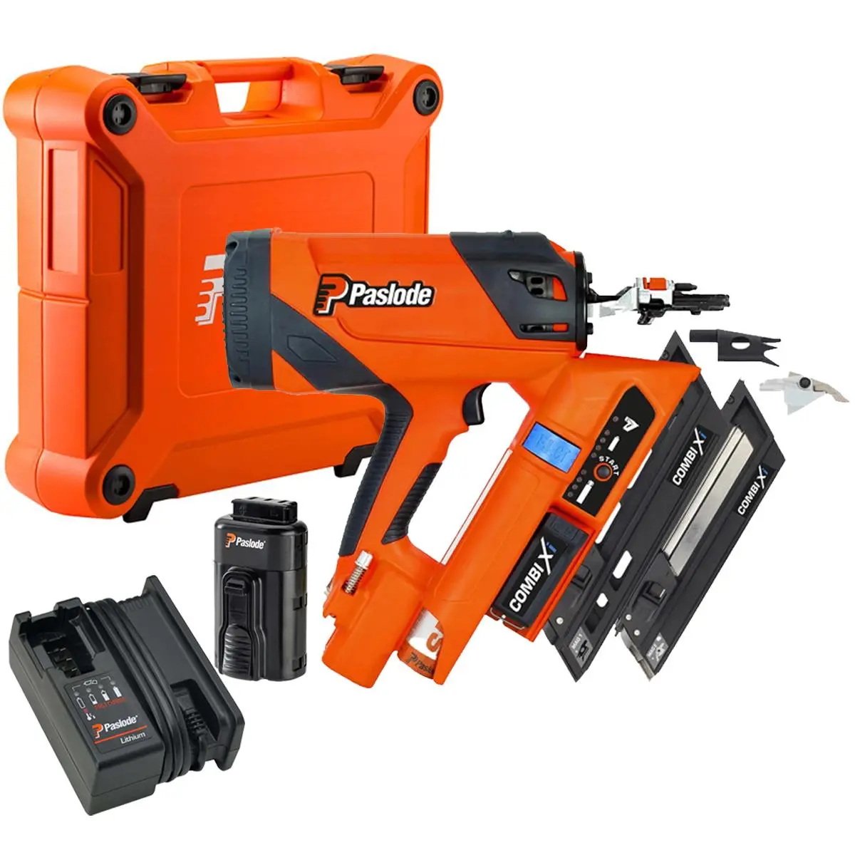 Paslode 014012 Combi Xi 2-In-1 Wood & Metal First-Fix Framing Nailer With 1 X 2.1Ah Battery, Charger & Case 1