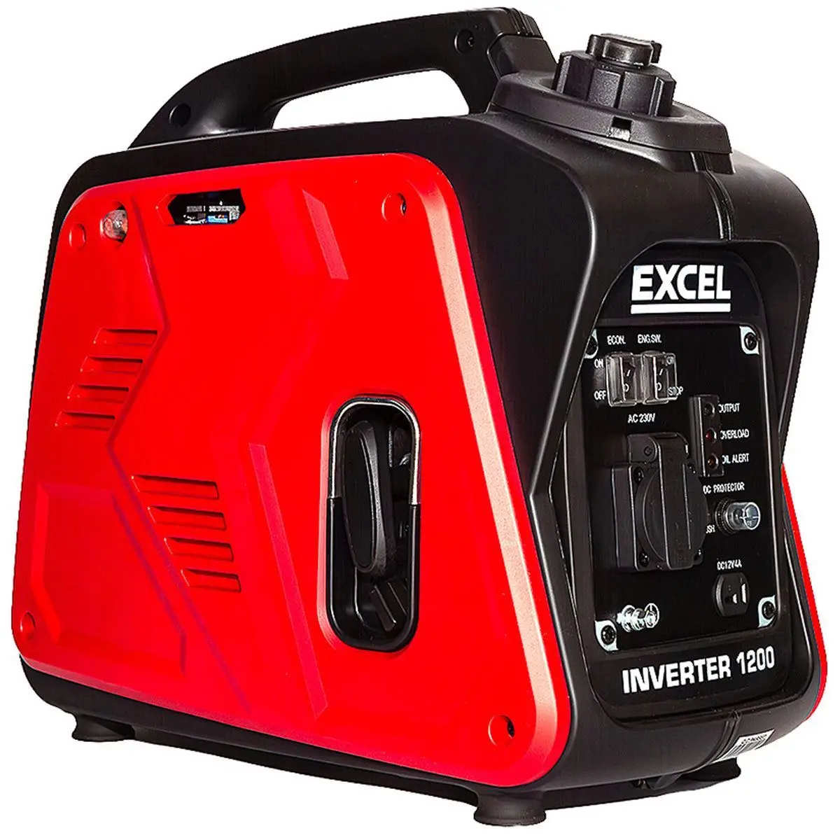 Excel Petrol Inverter Generator 4-Stroke Engine - 1200W Power Output, 60Cc For Reliable Outdoor Use 1