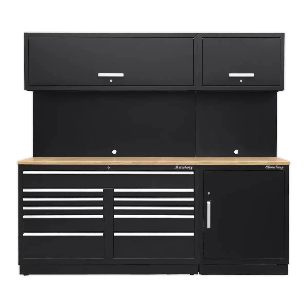 Sealey Apmscombo4w 2.3M Modular Storage System Combo Oak Worktop 1