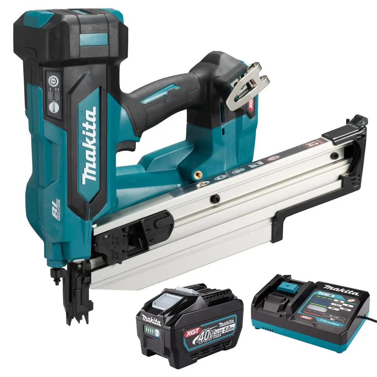Makita Bn002gz 40V Max Xgt Brushless Framing Nailer With 1 X 5.0Ah Battery & Charger 1