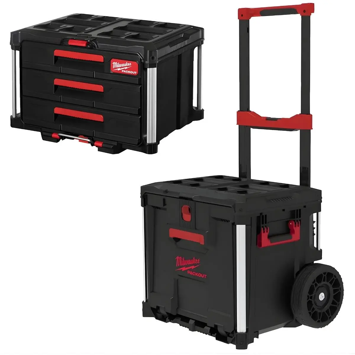 Milwaukee Packout Rolling Drawer Tool Box Trolley With 3 Drawer Tool Box 1