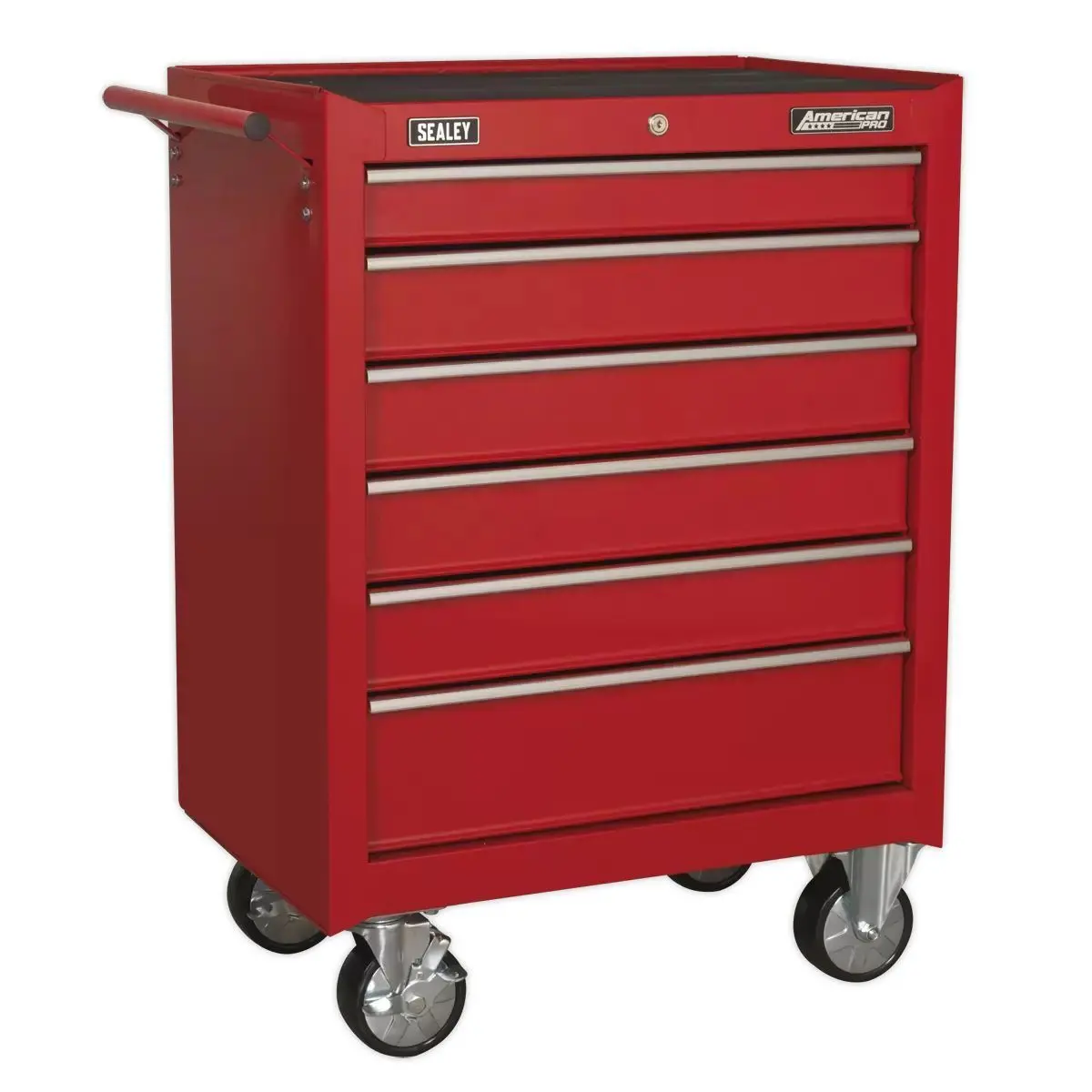 Sealey Ap226 Rollcab 6 Drawer With Ball Bearing Slides Red 1