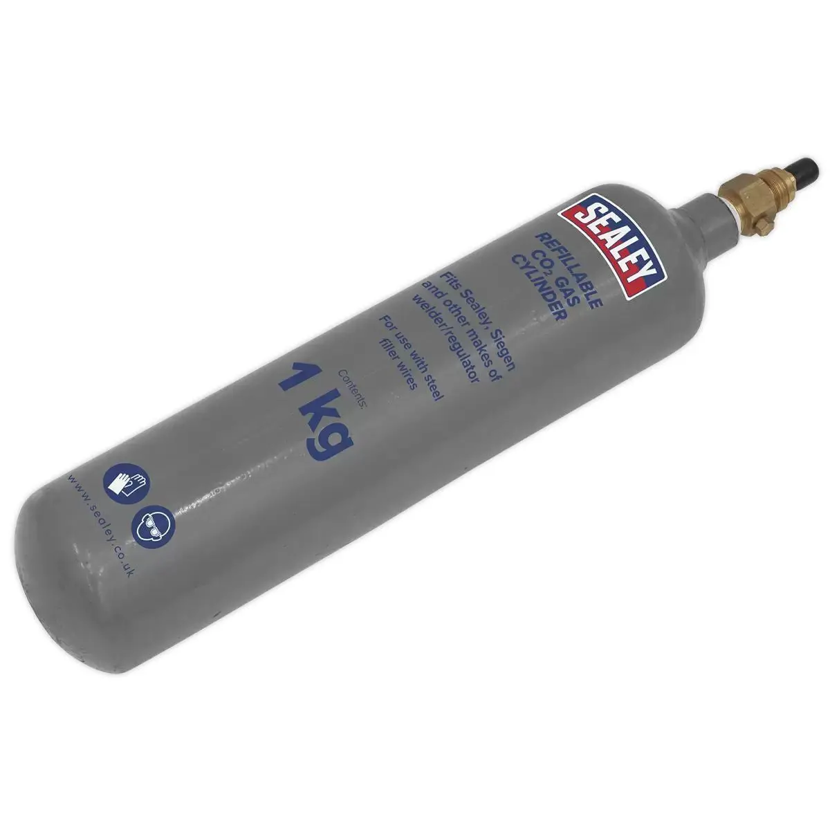 Sealey Co2/1Kg Gas Cylinder Refillable Carbon Dioxide 1Kg 1