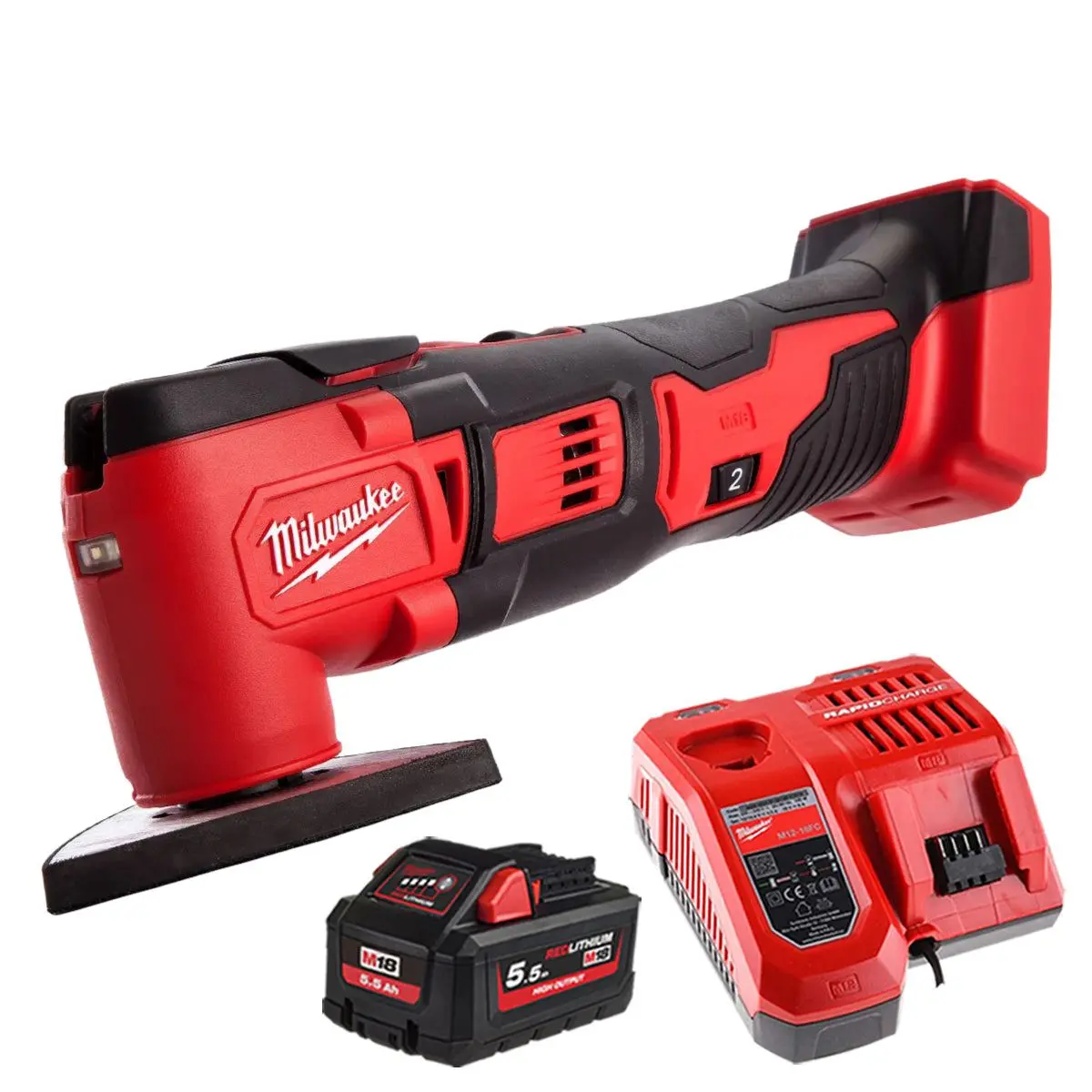 Milwaukee M18bmt-0 M18 18V Compact Multi Tool With 1 X 5.5Ah Battery & Charger 1