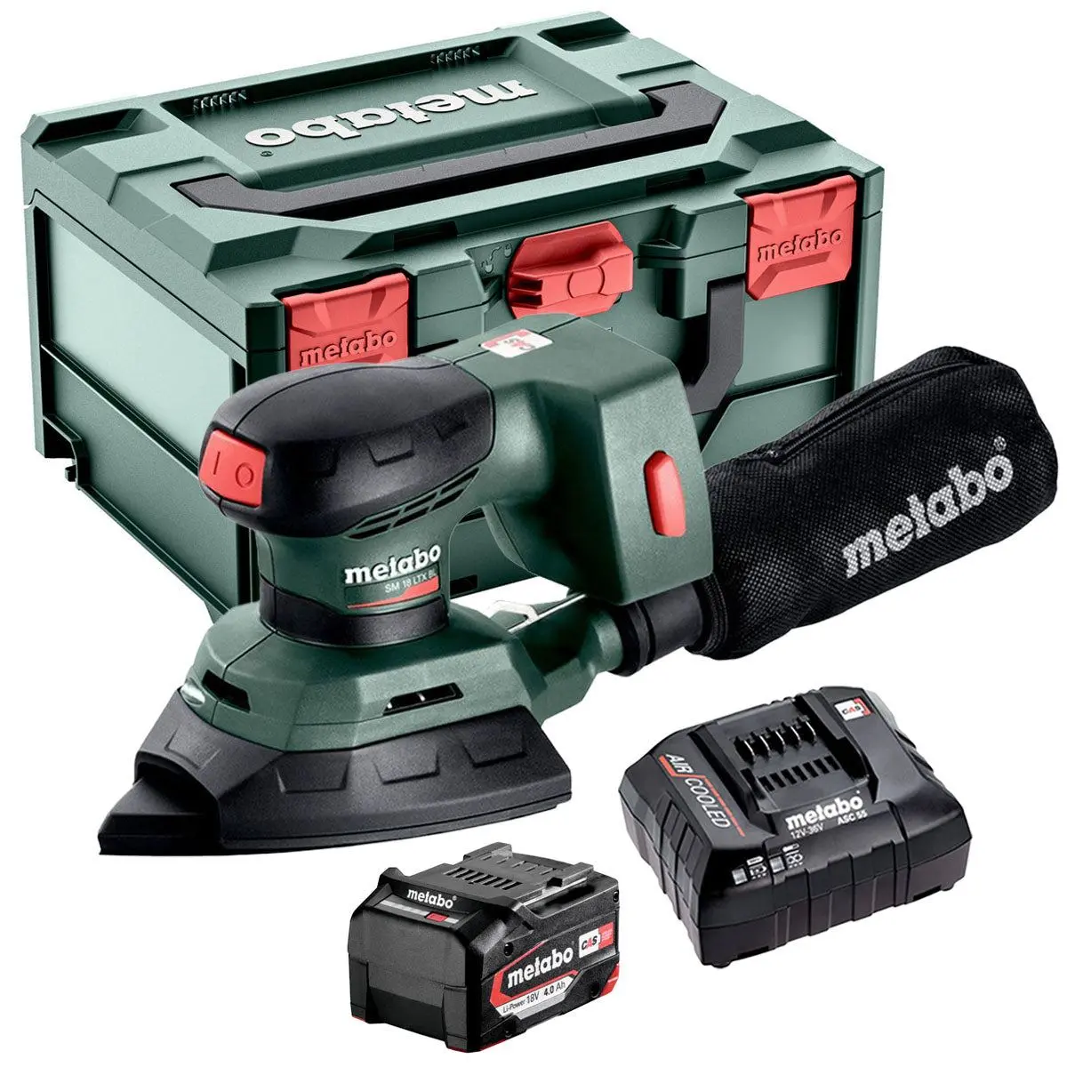Metabo Sm 18 Ltx Bl 18V Brushless Multi Sander With 1 X 4.0Ah Battery Charger & Metabox 1