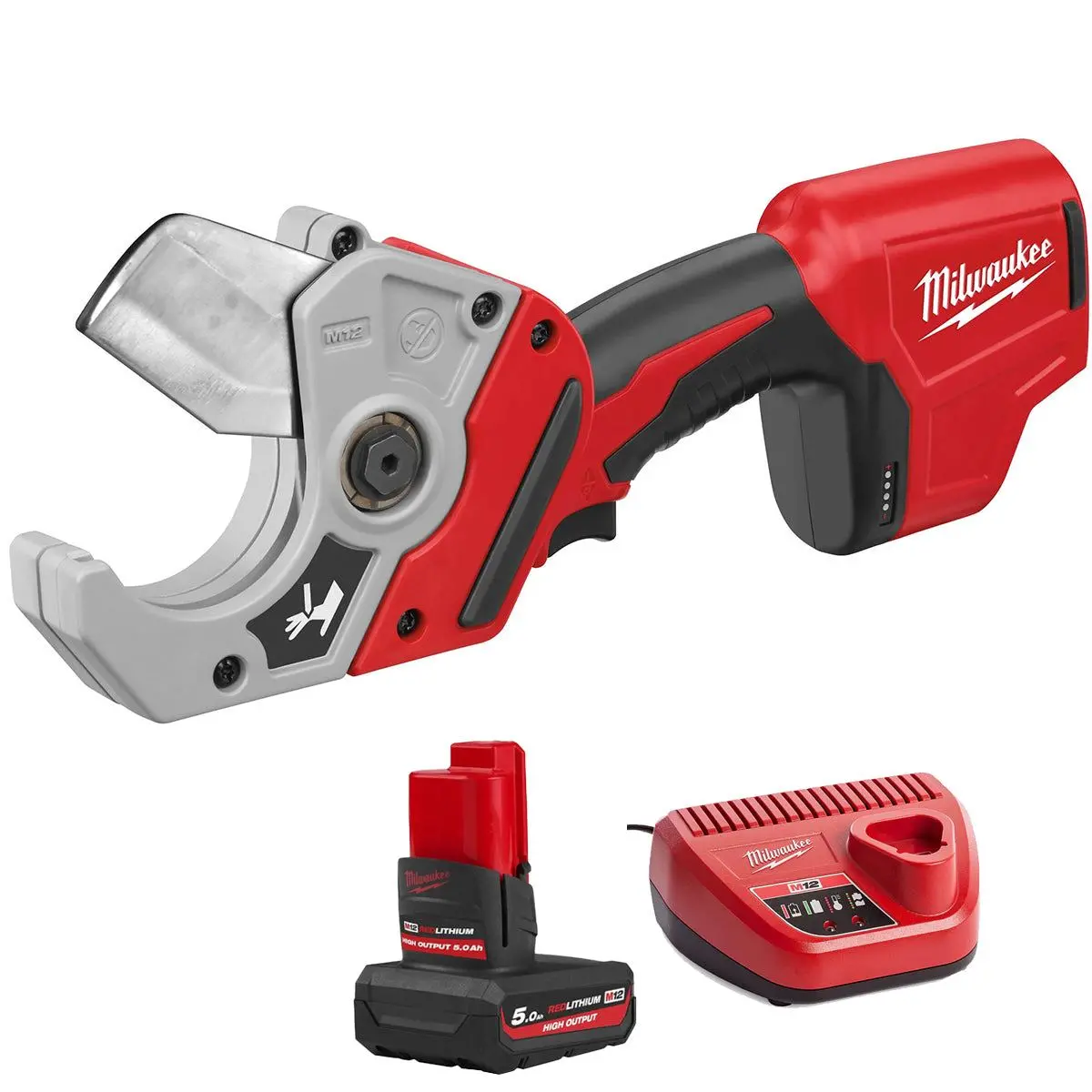 Milwaukee C12ppc-0 12V Pvc Pipe Cutter With 1 X 5.0Ah Battery & Charger 1
