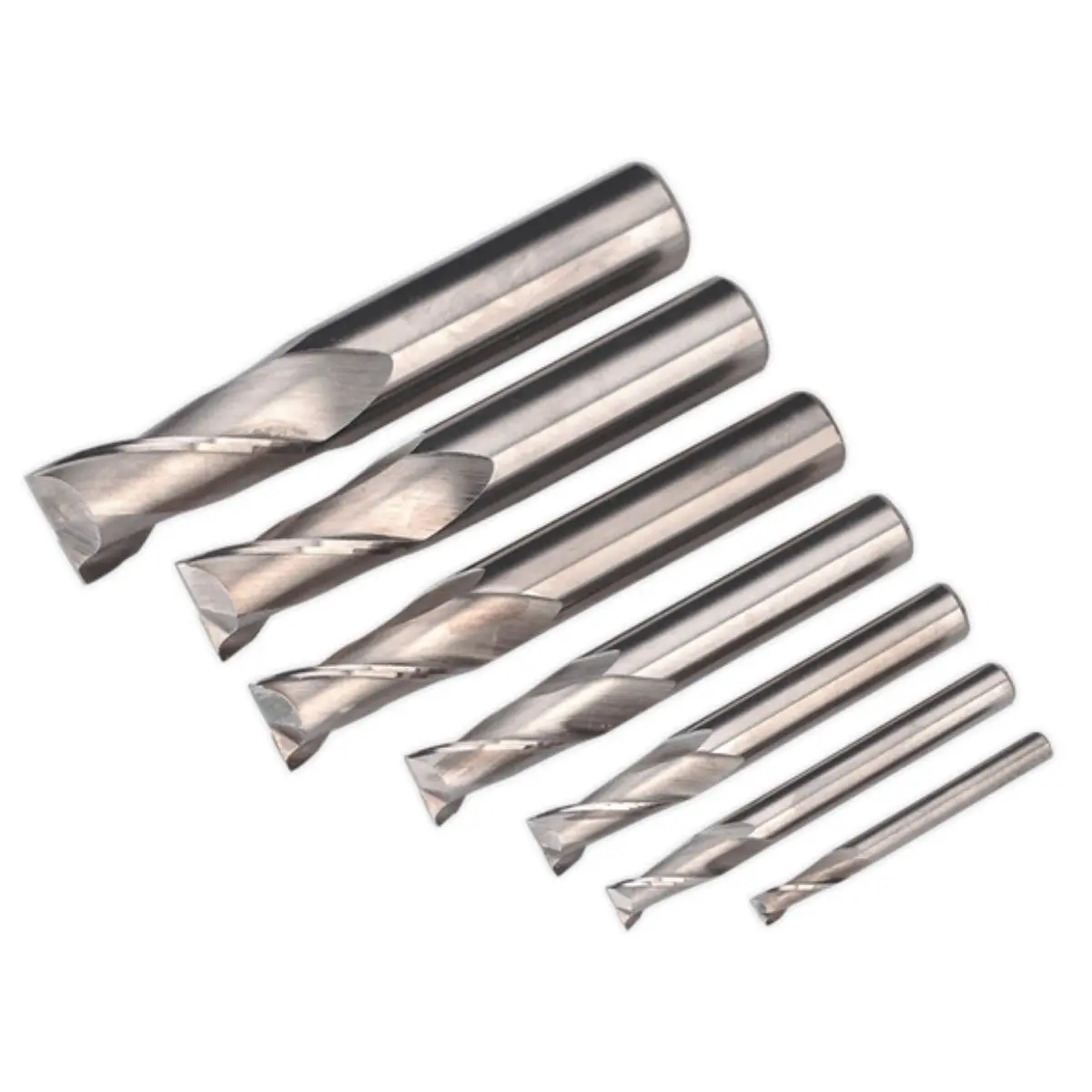 Sealey Sm2502emset Ø4-16Mm 2 Flute Hss End Mill Set 1