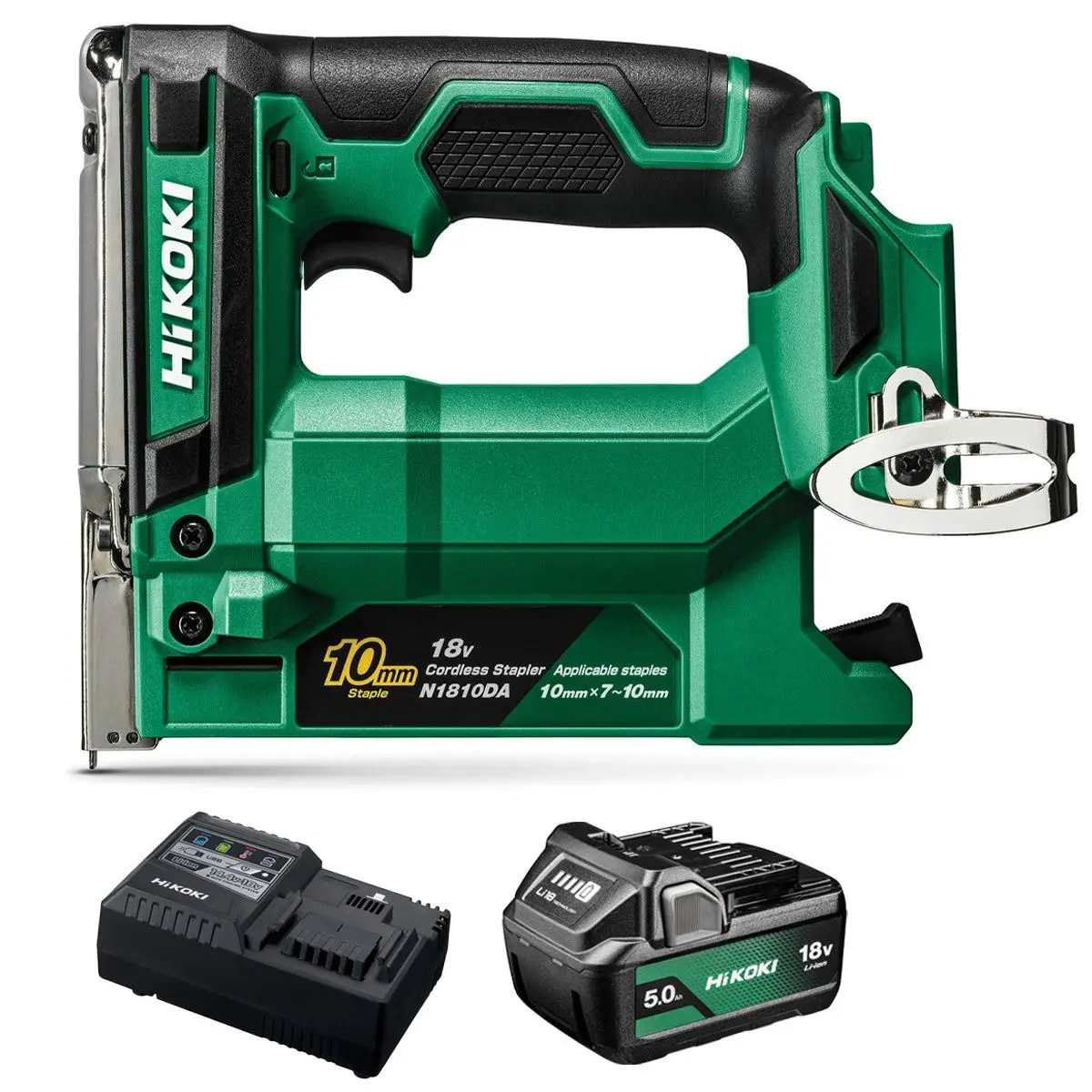 Hikoki N1810daw4z 18V 10Mm Crown Width Fine Wire Stapler With 1 X 5.0Ah Battery & Charger 1