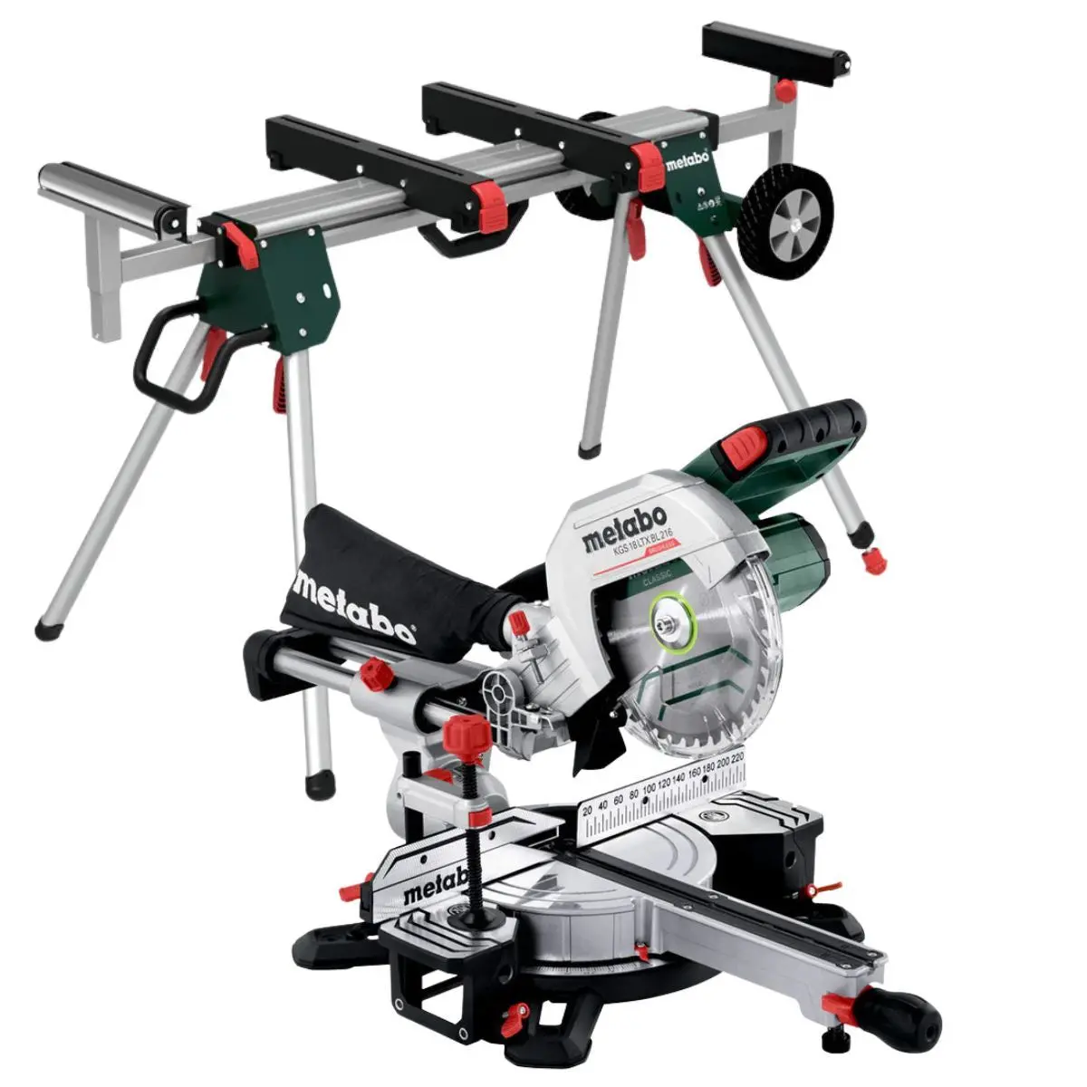 Metabo Kgs 18 Ltx Bl 216 18V 216Mm Brushless Sliding Mitre Saw With Ksu 251 Stand 1