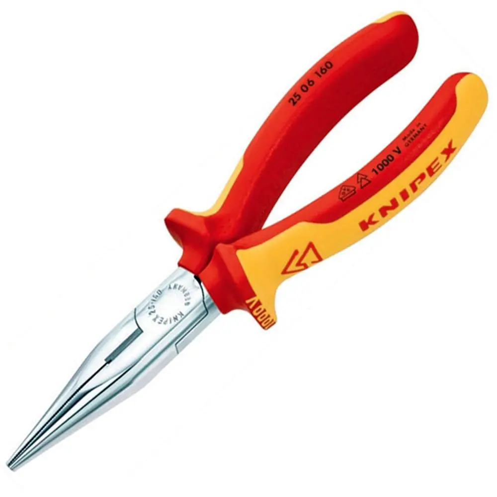 Knipex 160Mm Vde Snipe Nose Side Cutting Pliers (Radio) Kpx2506160 1