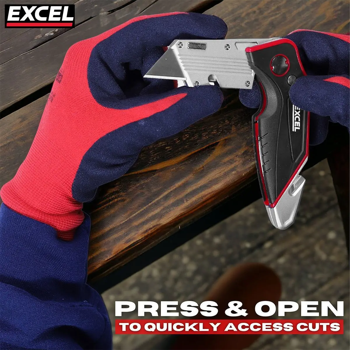 Excel Folding Utility Knife With 5 Blades 2