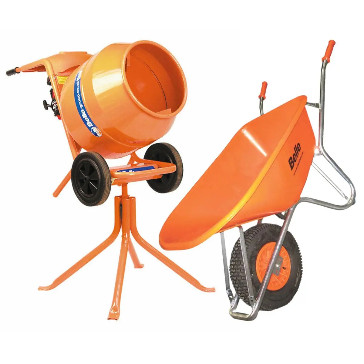 Belle M12b Minimix 150 Cement Mixer 110V With Warrior Wheel Barrow 100L 1