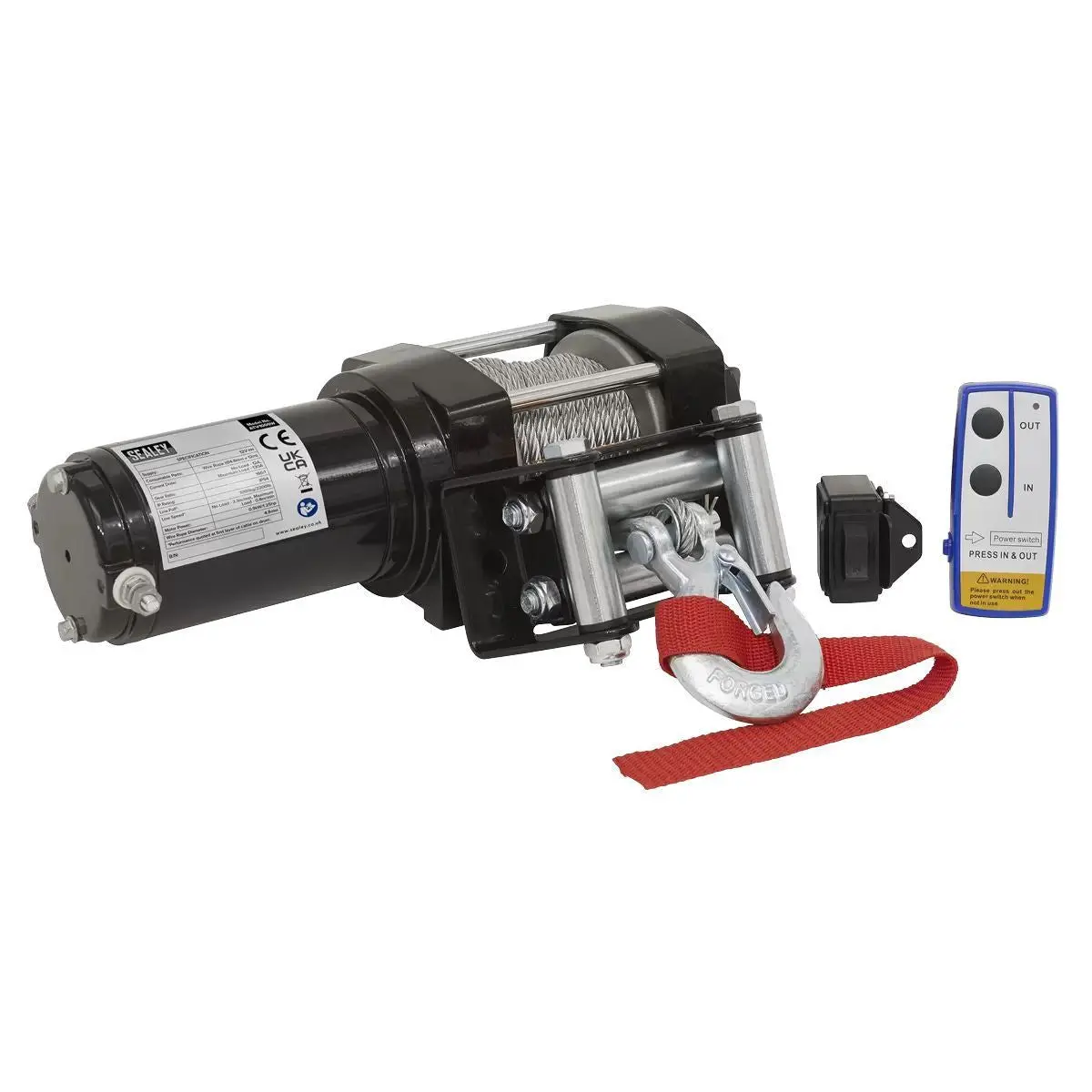 Sealey Atv1000w 12V Atv Winch 1000Kg Line Pull 1