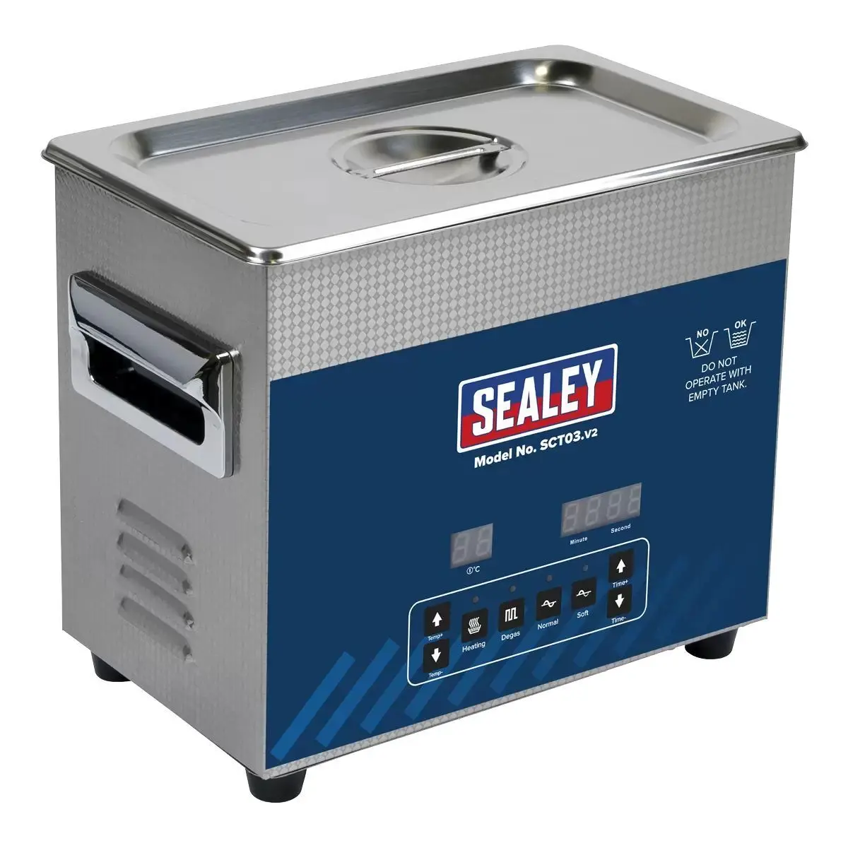 Sealey Sct03 Ultrasonic Parts Cleaning Tank 3L 1