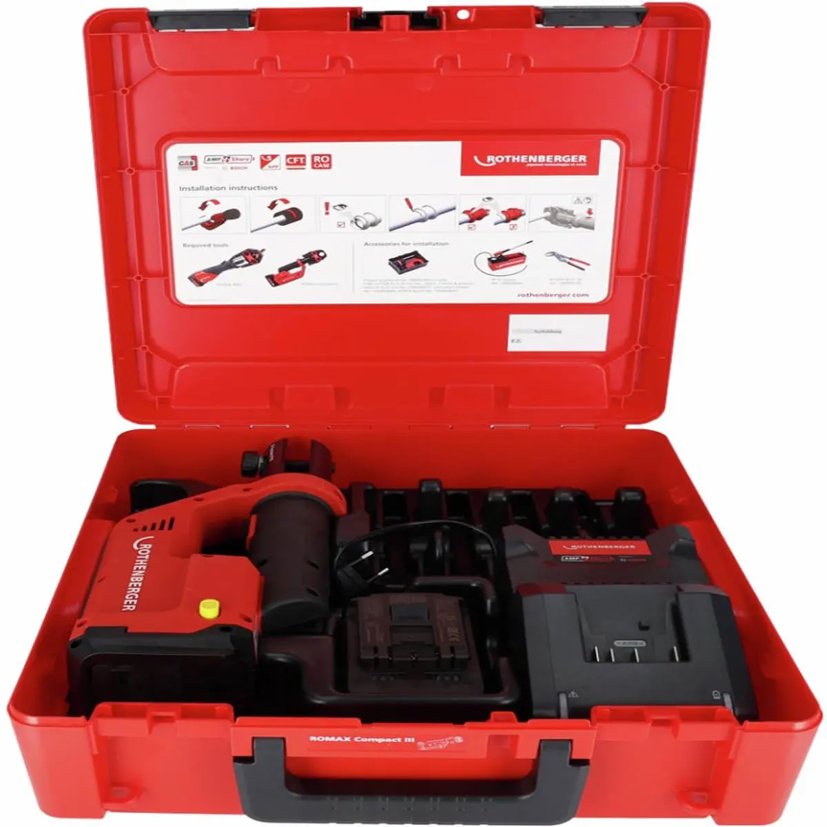 Rothenberger Romax Compact Iii Basic Unit 18V With 1 X 2Ah Battery, Charger & Carry Case 1000004271 1