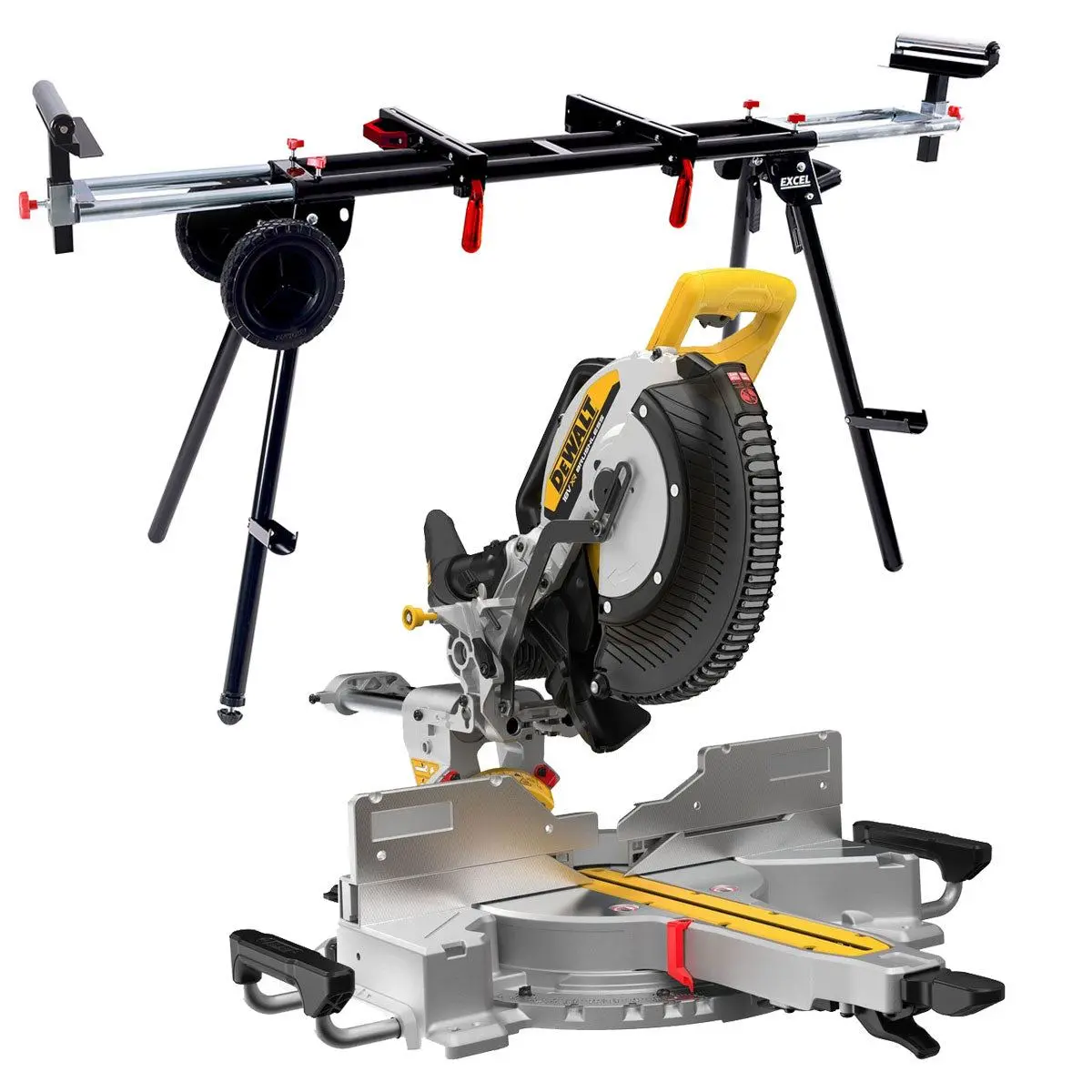 Dewalt Dcs782n-Xj 18V Xr Brushless Mitre Saw With Universal Leg Stand 1