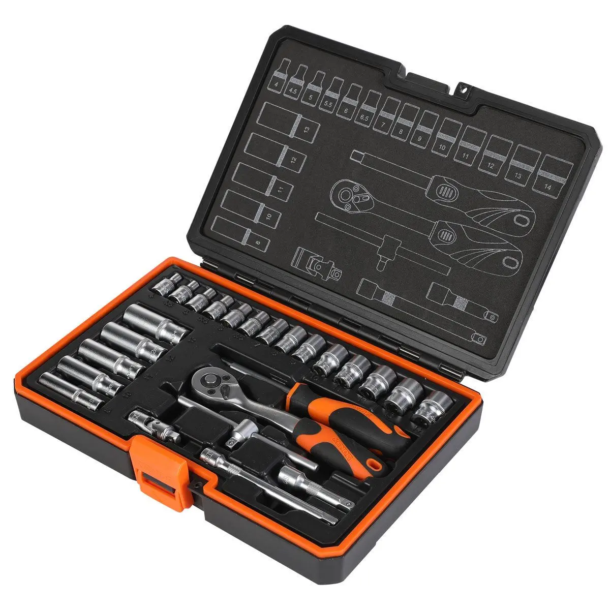 Kendo 1/4" Drive Socket Set 25 Pieces 1