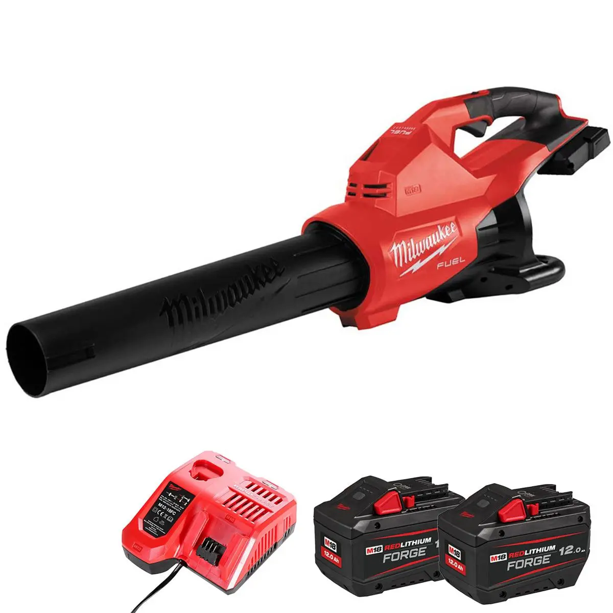 Milwaukee M18f2bl-0 36V Fuel Brushless Dual Battery Blower With 2 X 12.0Ah Battery & Charger 1