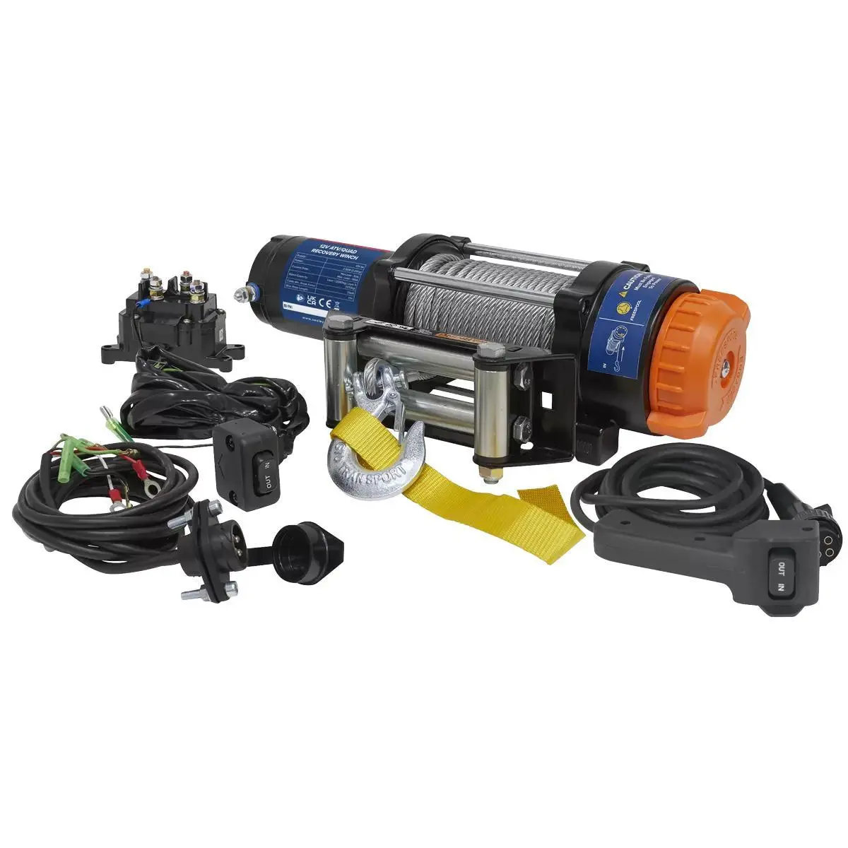 Sealey Atv2040 Atv/Quad Winch 2040Kg Line Pull 12V 1