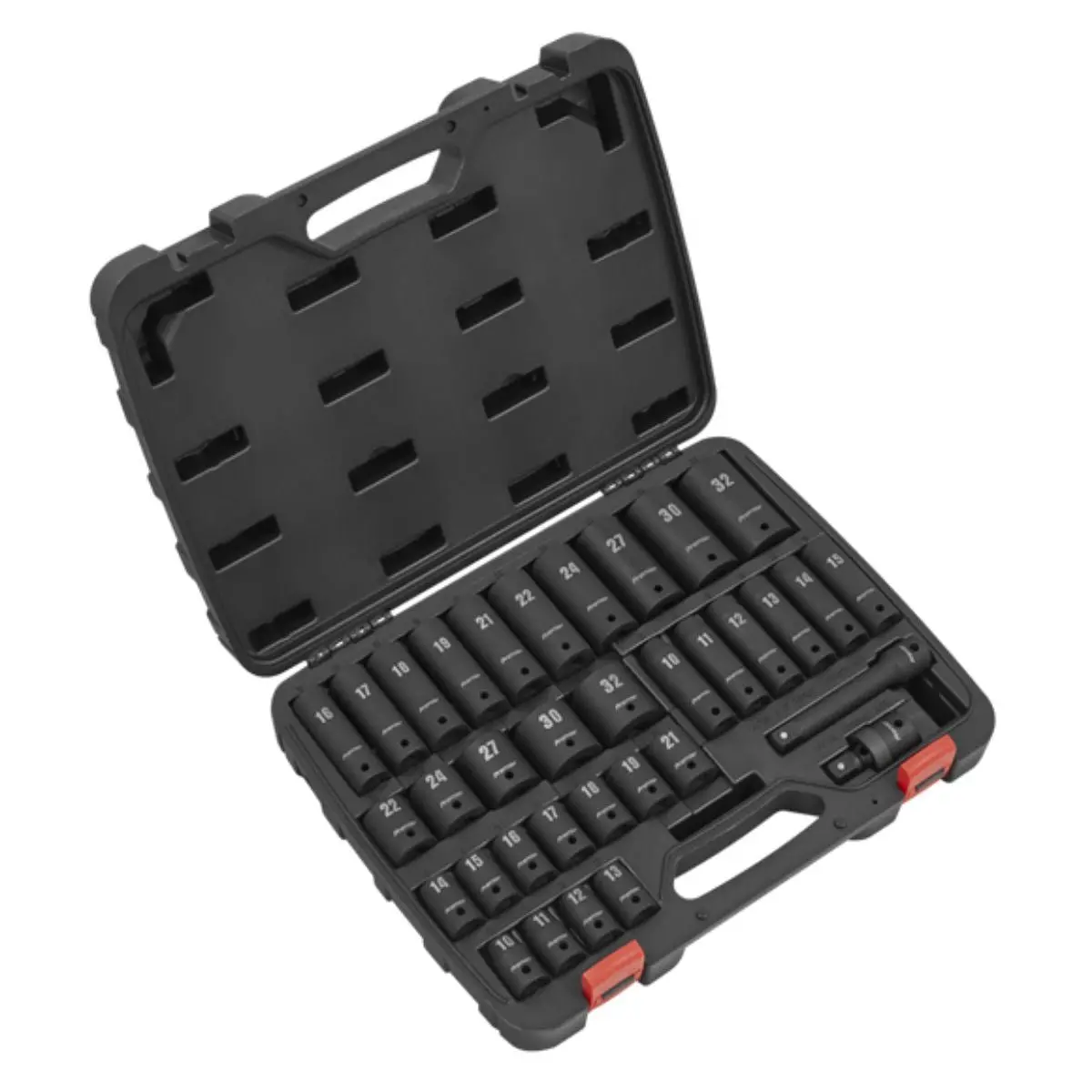 Sealey Ak5634m Premier Impact Socket Set 1/2"Sq Drive 34Pc 1