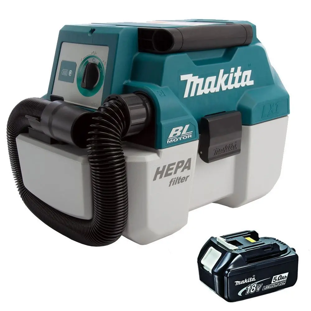 Makita Dvc750lz 18V Lxt Brushless L-Class Vacuum Cleaner With 5.0Ah Battery 1