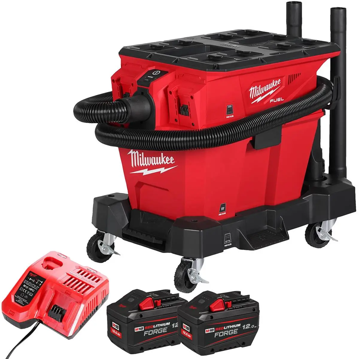 Milwaukee M18f2vc23lg2-0 36V Brushless Wet & Dry Vacuum Cleaner With 2 X 12.0Ah Battery & Charger 1