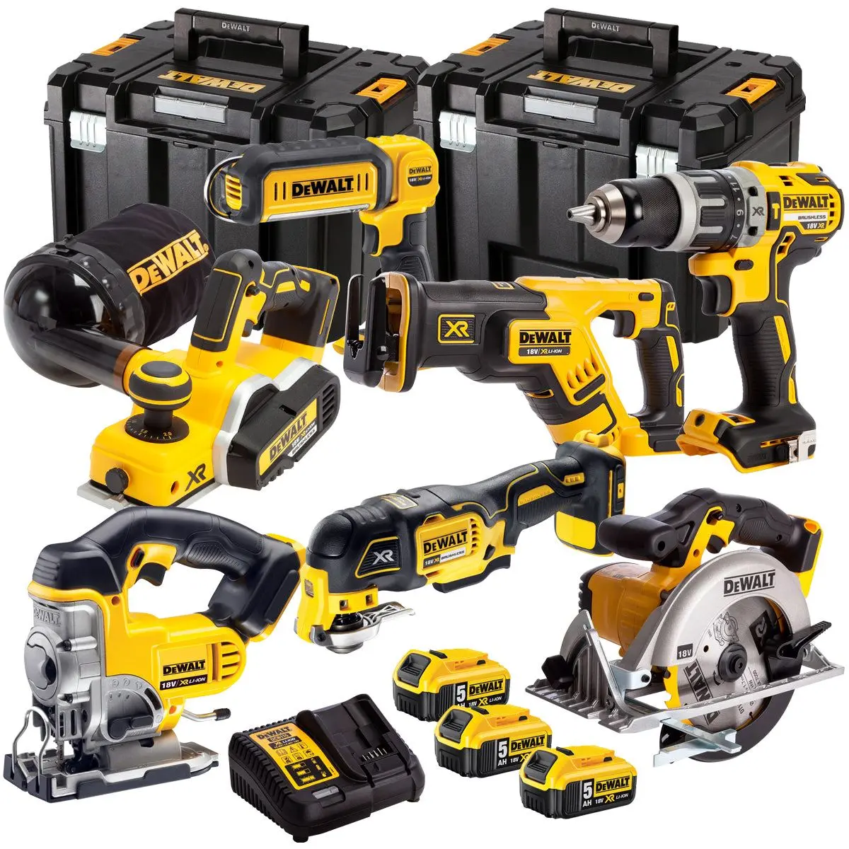 Dewalt Dck665p3t4 18V 7 Piece Power Tool Kit With 3 X 5.0Ah Batteries 1
