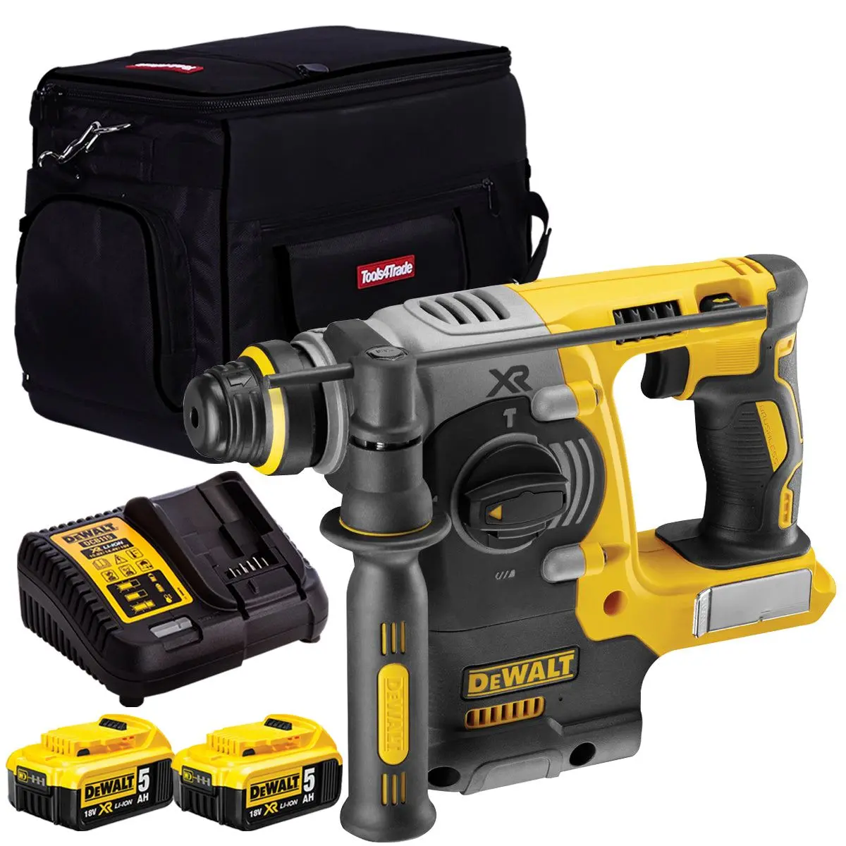 Dewalt Dch273n 18V Brushless Sds+ Rotary Hammer Drill With 2 X 5.0Ah Batteries & Charger In Bag 1